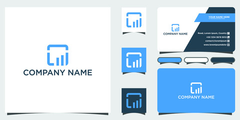 Financial Logo with Business cards for accounting, audit and tax advisory companies.