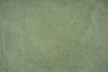 Green jean shirt isolated on white background. Close-Up Of Denim Jacket. Denim jeans background pocket with seam. Casual urban classic fashion tailoring clothing concept.