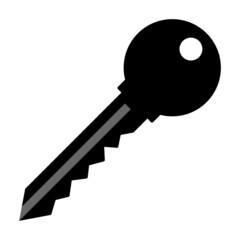 Key on white background simple flat design