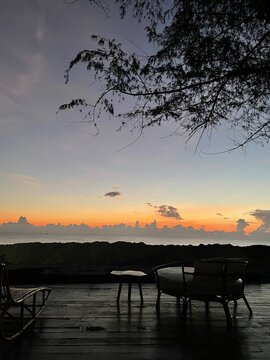 sunset on the beach