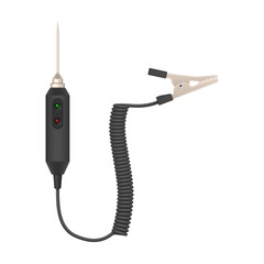 Automotive electrical tester. Tester with probe and connector. Vector illustration.