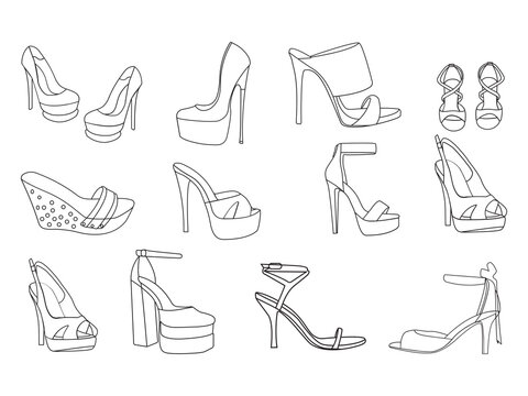 High Heel Design Sketch Book: 10 Designs with 10 Blank Color Palettes for  Fashion Designing Beautiful High Heels: Salvatierra, Nita: 9798729411061:  Amazon.com: Books