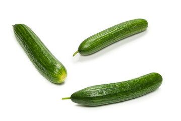 Cucumber isolated on white background.