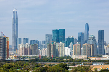 Fototapeta na wymiar Shenzhen urban city downtown