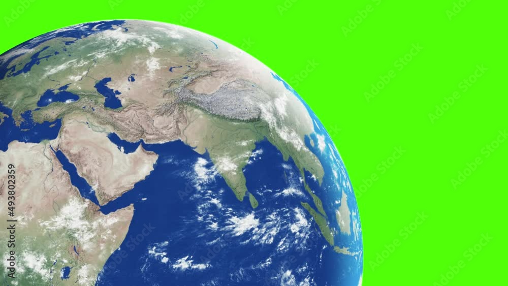 Poster planet earth rotation - computer generated animation. night to day change. realistic world globe mov