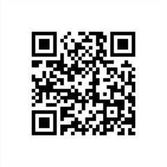 QRcode for scan product. Scan square for mobile phone. Bar tag scan camera phone. White and black logo for scan