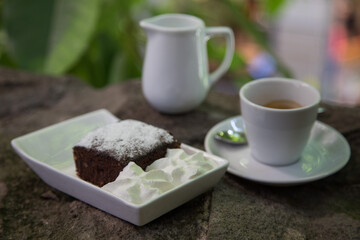 coffee and a brownie 