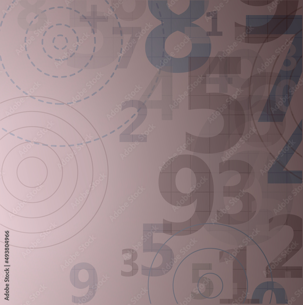 Poster mathematical digital code background