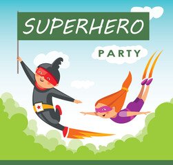 Superhero party invitation