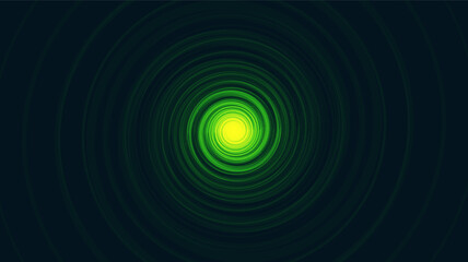 Green Comic Spiral Black Hole on Soft Blue Galaxy Background