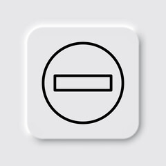 Stop simple icon, vector. Flat desing. Neumorphism design.ai