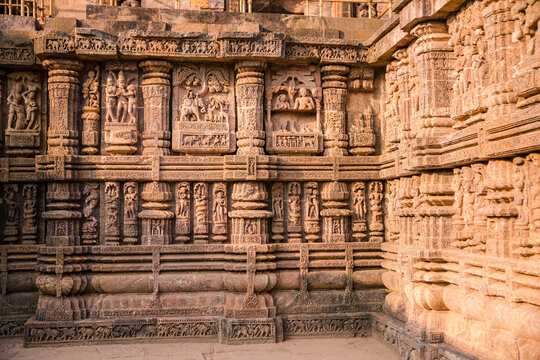 The only statue of the King Narasimhadeva and his Queen who constructed the 800 year old Sun Hindu Temple, Konark, Orissa, India. UNESCO World Heritage Site.