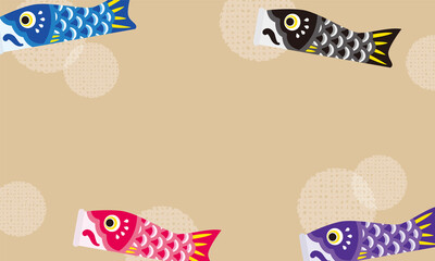 2022117鯉のぼり背景和風