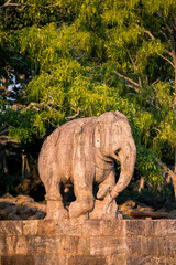 Royal Guard of Konark - Gajasimha  at the 800 year old Sun Temple Complex, Konark, Orissa, India,...