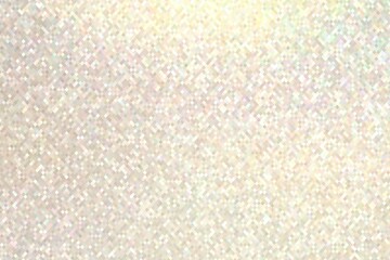 Brilliance crystals mosaic sanded light background. Shimmering grains abstract texture. Christmas pastel blank template.