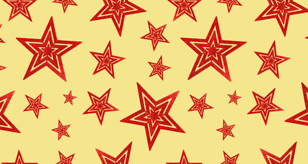 Obraz premium Seamless pattern with stars. Print for textiles.