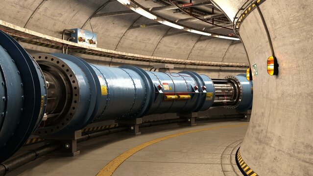 3D-illustration of a particle accelerator