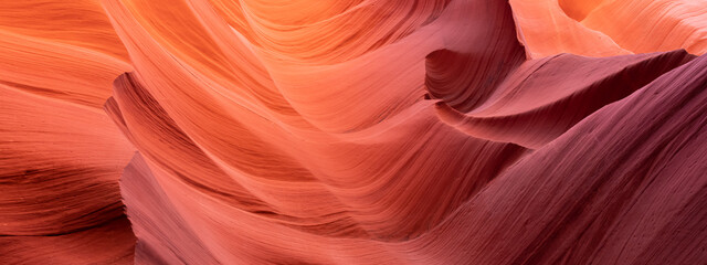 Antelope Canyon abstract background - beauty of nature and sandstone background - Arizona near...