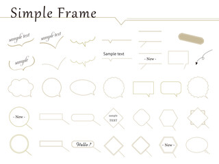 シンプル吹き出しセット