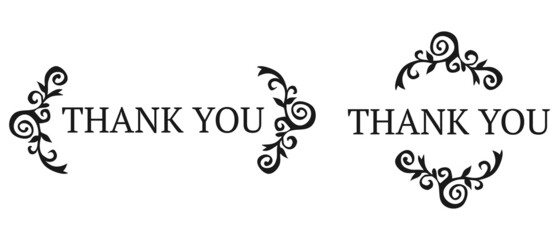 Vintage vector thank you made with love handwritten inscription. hand drawn lettering. Thank you calligraphy. Thank you card. Vector illustration.