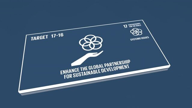 17 Global Goals SDGs Media Card Target 17-16 Partnerships For The Goals