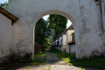 Fototapeta na wymiar entrance to the old castle in Spania Dolina, Slovakia