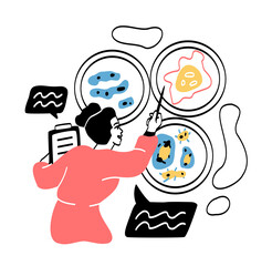 Scientist conducting scientific researches abstract concept