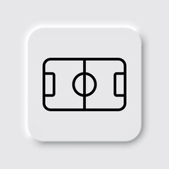 Football, soccer simple icon. Flat desing. Neumorphism design.ai