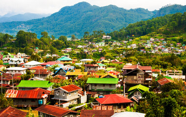 Fototapeta na wymiar View of Sagada village from Luzon Island, Philippines