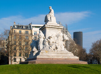 Statue de Louis Pasteur - Place de Breteuil _ Paris - obrazy, fototapety, plakaty