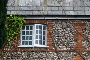 Fototapeta na wymiar Beautiful Georgian Window on Stone Country House