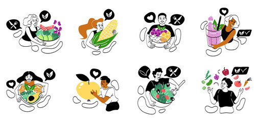 Vegetarian or vegan diet abstract concept