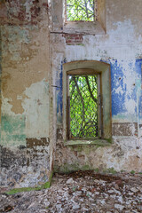 interior of the destroyed Orthodox church