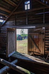 interiors of destroyed houses