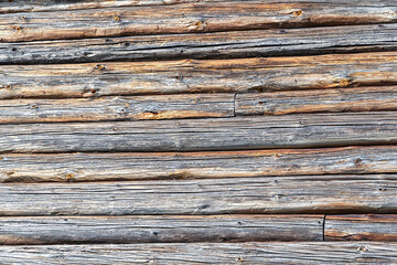 walls of wooden log houses