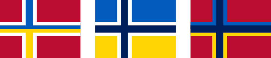 Naklejka premium Norway and Ukraine