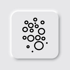 Bubbles simple icon. Flat desing. Neumorphism design.ai