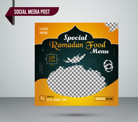 Ramadan Food Social Media Post Design