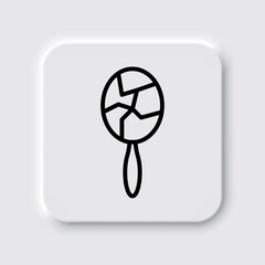Mirror simple icon vector. Flat desing. Neumorphism design.ai