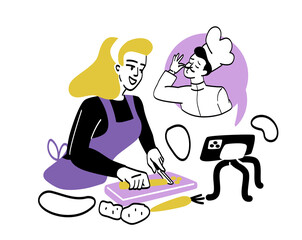 Learning to cook online