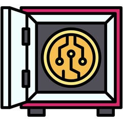 Proof Of Stake icon, Blockchain related vector illustration