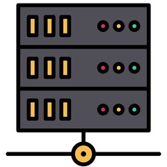 Server icon, Blockchain related vector illustration