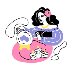 Fortune tellers predicting future