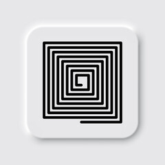 Spiral simple icon vector. Flat desing. Neumorphism design.ai