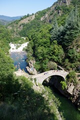 Fototapeta premium Pont du Diable à Thueyts