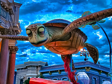 ANAHEIM, CA/USA - Nov 26,2010 : He Sea Turtle Is Named Marlin In The Film Finding Nemo At  Disney's California Adventure Amusement Par