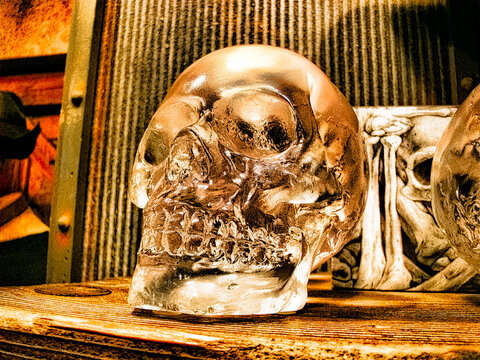 ANAHEIM,CA/USA - Nov 27,2010 : Display Of  Crystal Skull From Indiana Jones At DisneyLand.