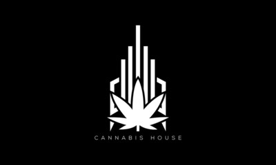 Cannabis house branding icon design