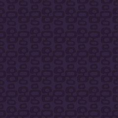 Dark purple mid-century modern tiki pattern, repeatable and seamless