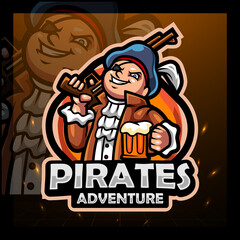 Pirates kid mascot. esport logo design  